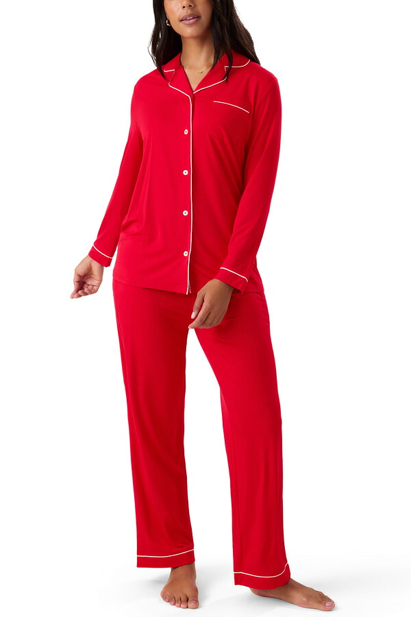 キンドリッド ブレイブリー レディース アンダーウェア ナイトウェア マタニティ Kindred Bravely Clea Classic Long Sleeve Maternity & Nursing Pajama Red レッド