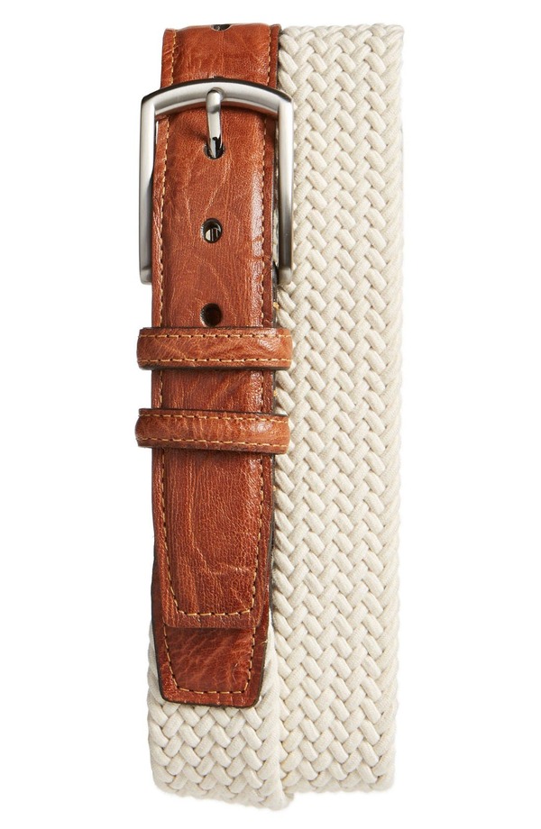 トリノ メンズ 付属品 胴締め 綿織物 Torino Woven Cotton Belt Cream Beige 皮膚軟化剤