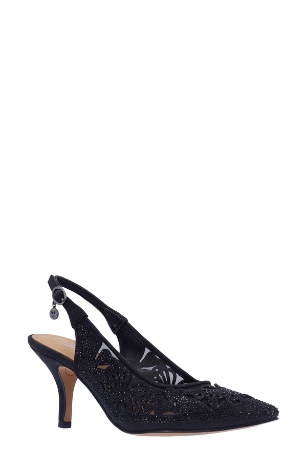 ジェイレニー レディース シューズ ヒール J. Rene Vanani Slingback Pointed Toe Pump Black ブラック｜ReVida 店