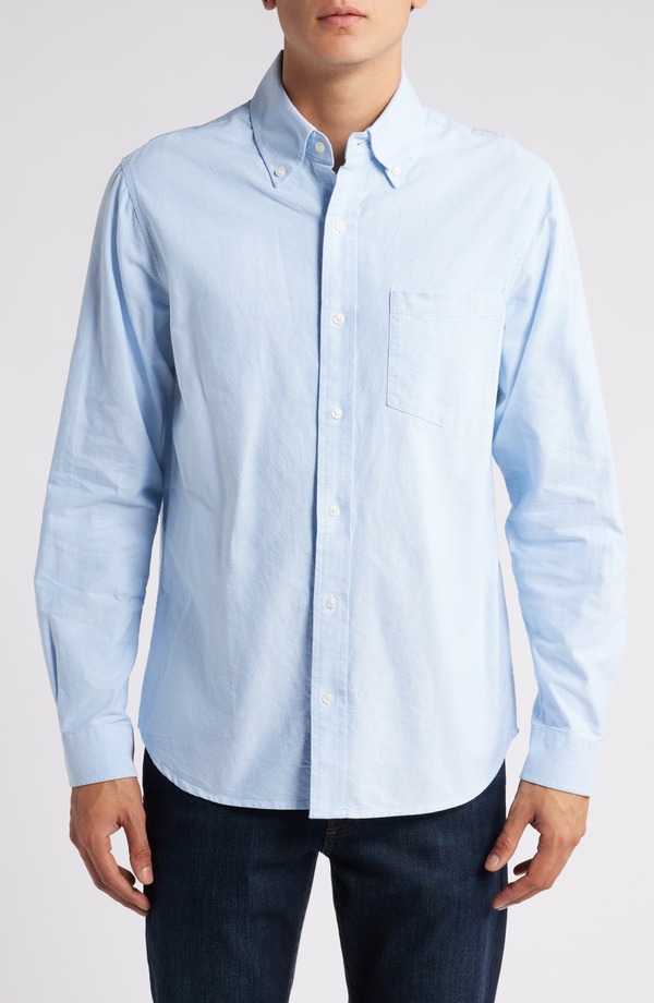 ショット ニューヨーク メンズ トップス シャツ オックスフォード ダウン Schott NYC Button-Down Oxford Shirt Blue ブルー