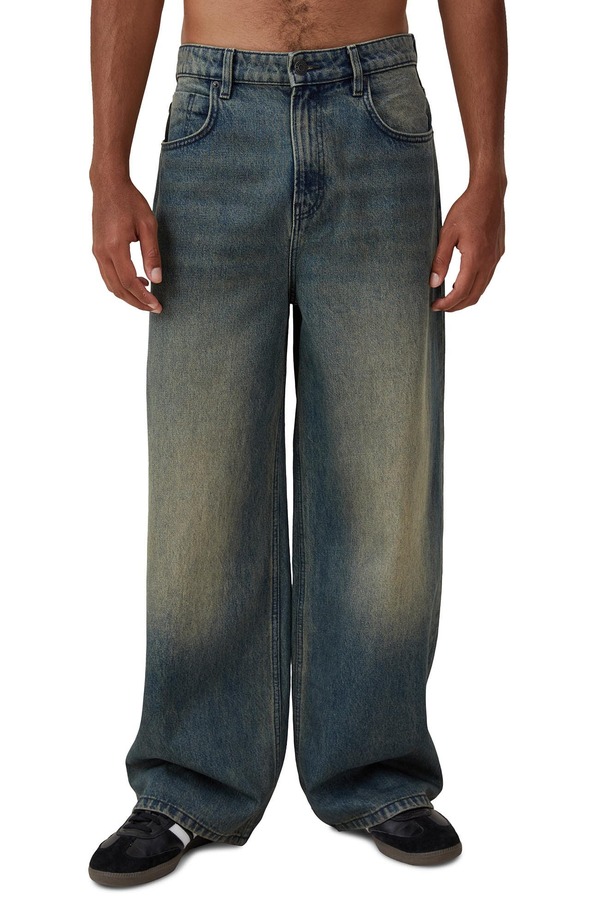 コットンオン メンズ ボトムス デニムパンツ Cotton Men'super Baggy Jean Y2k Washed Blue ブルー