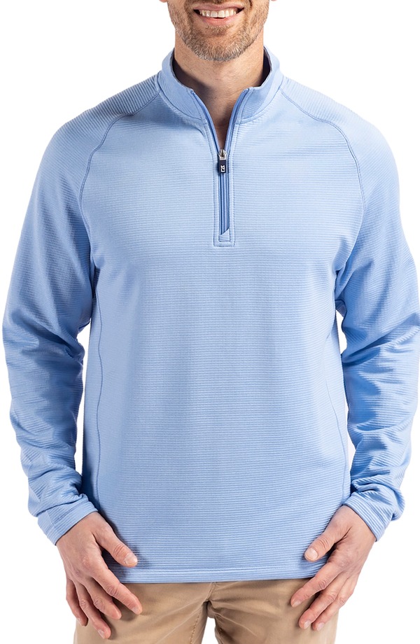 裁断師アンドうしろ側 メンズ アウター パーカー・スウェット ハーフジップ フリース Cutter \u0026 Buck Peshastin Fleece Half Zipullover Atlas Heather ギョリュウモドキ