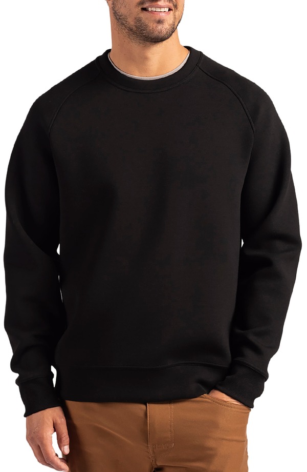 裁断師アンドうしろ側 メンズ アウター パーカー・スウェット 労働者の一団のど首 Cutter \u0026 Buck Roam Crewneck Pullover Black 黒いこと
