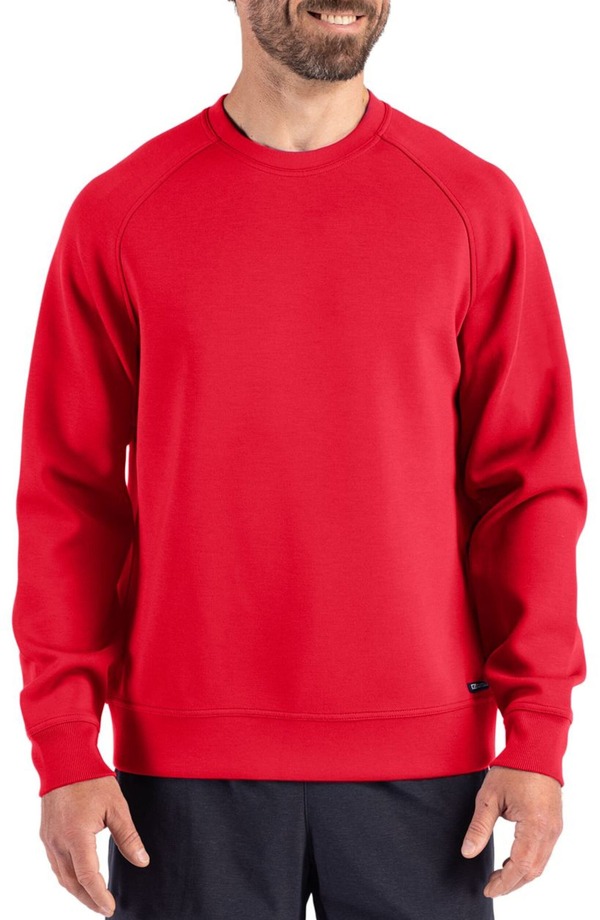 裁断師アンドうしろ側 メンズ アウター パーカー・スウェット 労働者の一団のど首 Cutter \u0026 Buck Roam Crewneck Pullovered 赤いこと