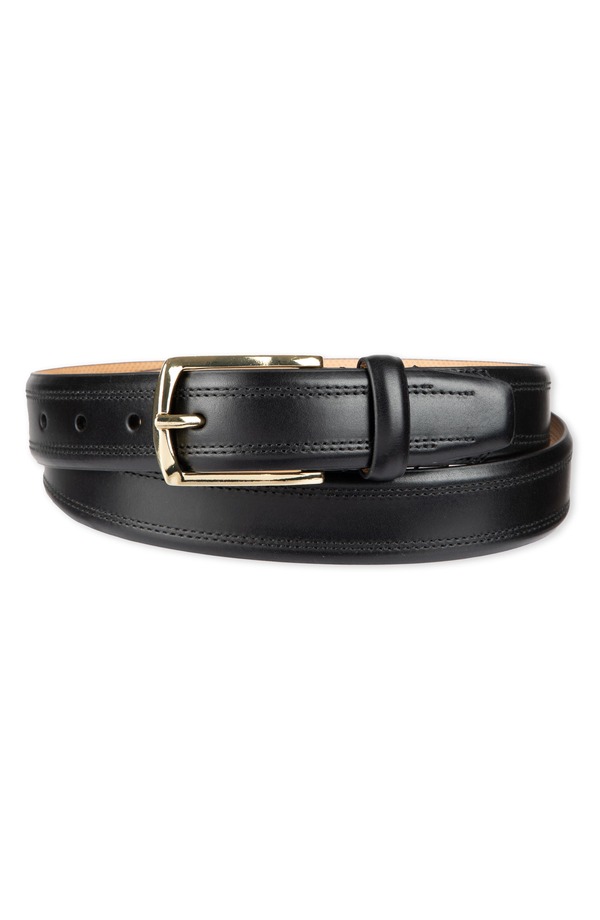 コールハーン メンズ アクセサリー ベルト レザー Cole Haan Festitch Leather Belt Black ブラック