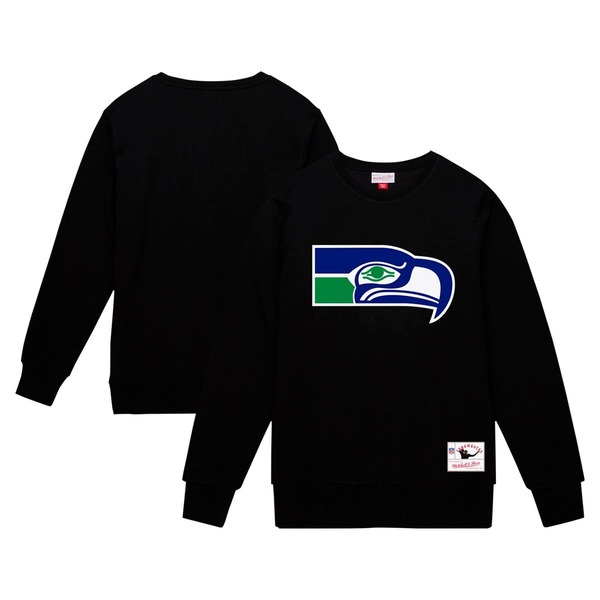 ミッチェル\u0026ネス メンズ アウター パーカー・スウェット プルオーバー フリース Men\u0027s Mitchell \u0026 Ness Black Seattle Seahawks Basic Fleece Pullover Sweatshirt Black 黒いこと