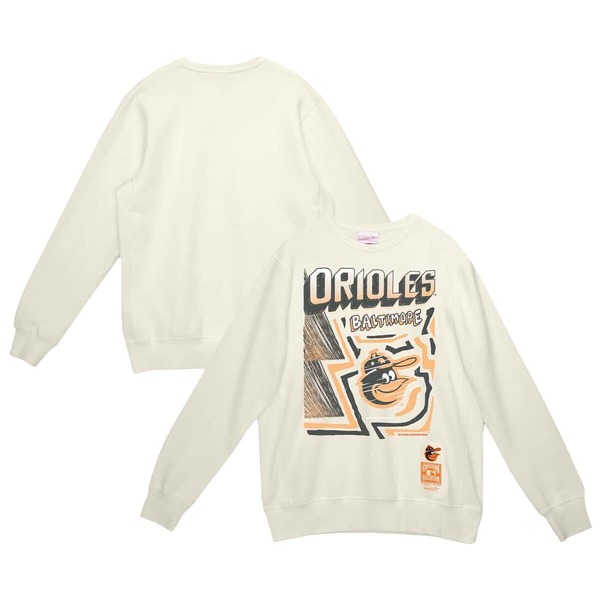 ミッチェル\u0026ネス メンズ アウター パーカー・スウェット Men\u0027s Mitchell \u0026 Ness Cream Baltimore Oriolesidewalk Sketch Pullover Hoodie Cream 皮膚軟化剤