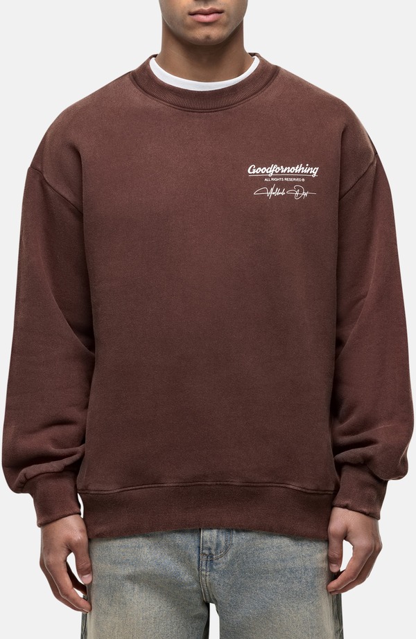 グッドフォーナッシング メンズ アウター パーカー・スウェット Good For Nothing Washed Rust Cult Sweathsirt Rust 挙げ句の果て