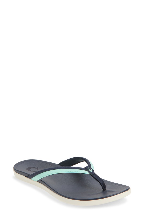 オルカイ レディース シューズ サンダル OluKai Ho'pio Mlua Flip Flop Trench Blue / Paradise ブルー
