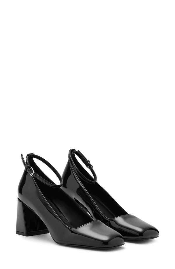 マンゴ レディース シューズ ヒール アンクル MANGO Ankle Strap Heel Black ブラック｜ReVida 店