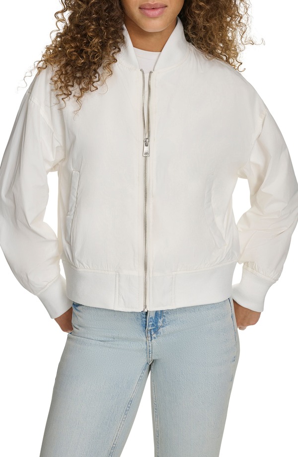 リーバイス レディース アウター ジャケット・ブルゾン Levi's Relaxed Bomber Jacket White ホワイト