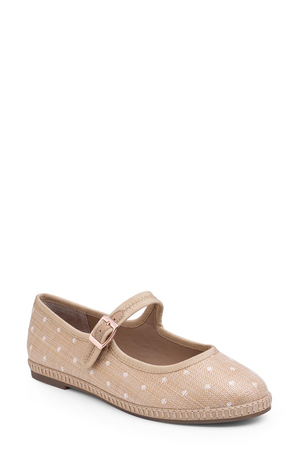 ミートゥー レディース シューズ パンプス Me Too Gracie Mary Jane Flat Natural|ReVida 店
