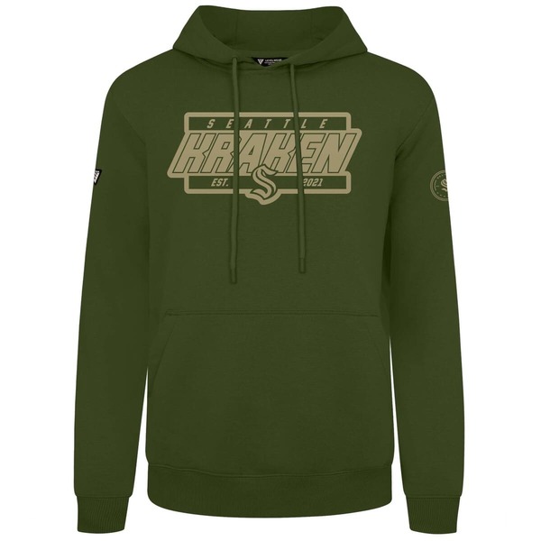 気泡管水準器お召しもの メンズ アウター パーカー・スウェット Men\u0027s Levelwear Olive Seattle Kraken Podium Pullover Hoodie Olive オリーブ