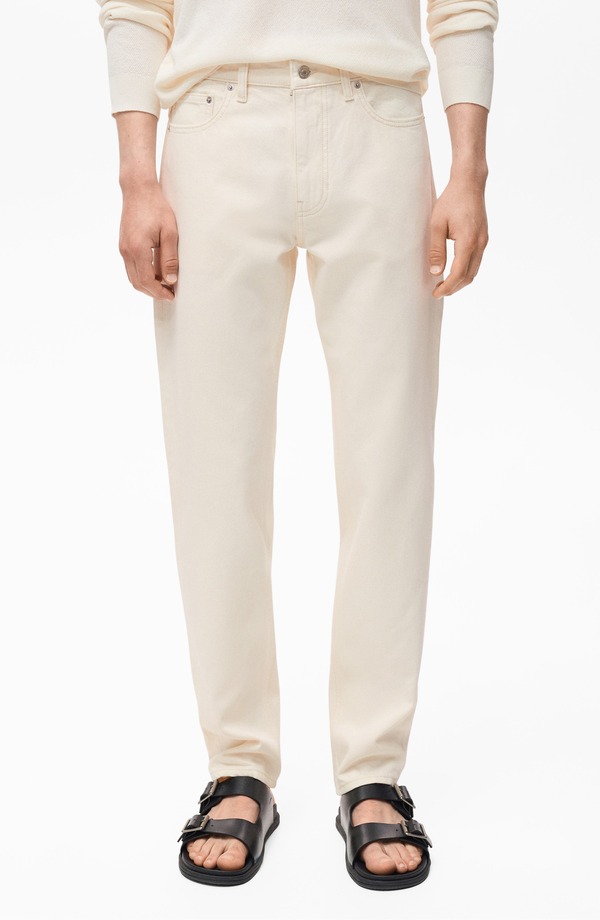 マンゴ メンズ ボトムス ジーンズズボン下 レギュラー相応う デニム MANGO Bob Regular Fit Jeans Ecru エクリュ ズボン・パンツ-メンズファッション