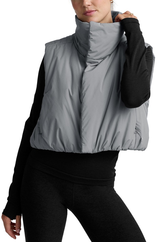 ビヨンドヨガ レディース アウター ベスト Beyond Yoga Warm-Up Waterepellent Puffer Vestorm Gray グレー