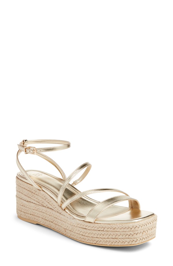 ビーピー レディース シューズ サンダル プラットフォーム アンクル BP. Coco Espadrille Ankle Straplatform Wedge Sandal Gold Light Metallic ゴールド｜ReVida 店