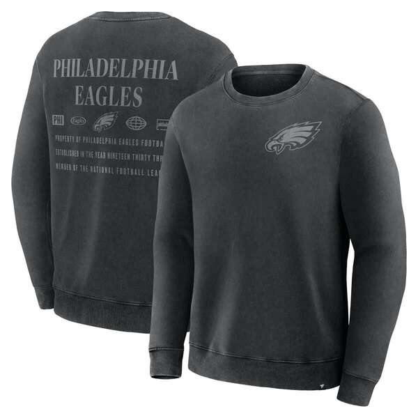 ファナティクス メンズ アウター パーカー・スウェット プルオーバー Men\u0027s Fanatics Black Philadelphia Eagles Deep Route Pullover Sweatshirt Black 黒いこと