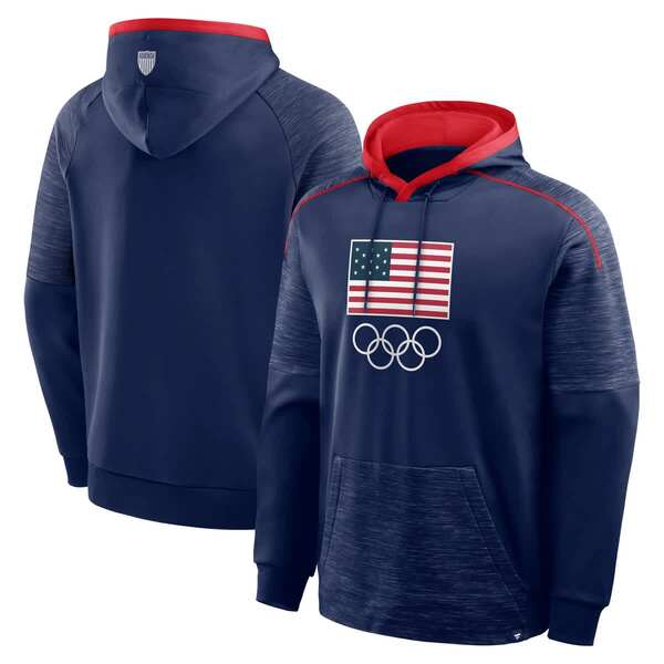 ファナティクス メンズ アウター パーカー・スウェット Men\u0027s Fanatics Navy Team USA Goaltender DefenderPullover Hoodie Navy 米国海軍