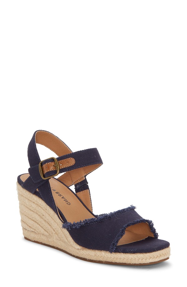 ラッキーブランド レディース シューズ サンダル Lucky Brand Mindra Espadrille Wedge Sandal Indigo Fabric インディゴ 18,485円