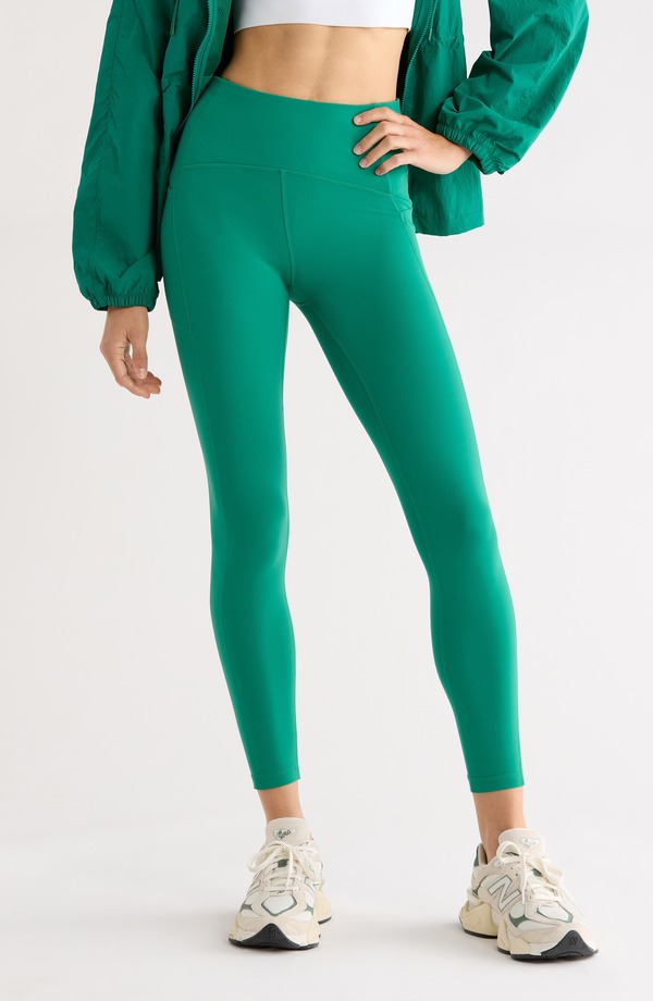 ゼラ レディース ボトムス カジュアルパンツ ハイウエスト レギンス Zella Studio Luxe High Waist Pocket 7/8 Leggings Green Glade グリーン|ReVida 店