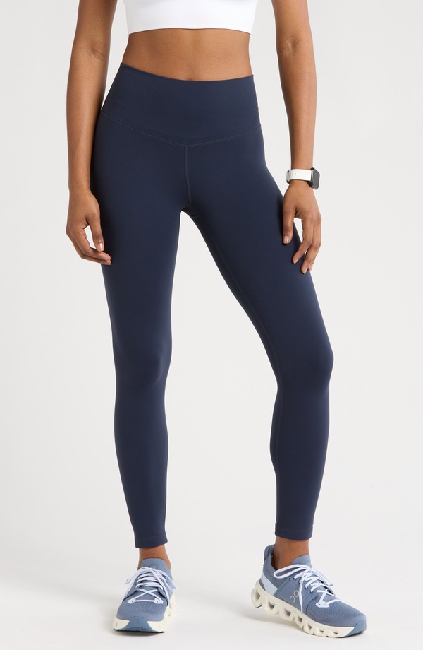 ゼラ レディース ボトムス カジュアルパンツ ハイウエスト レギンス Zella Studio Luxe High Waist 7/8 Leggings Navy Sapphire ネイビー|ReVida 店