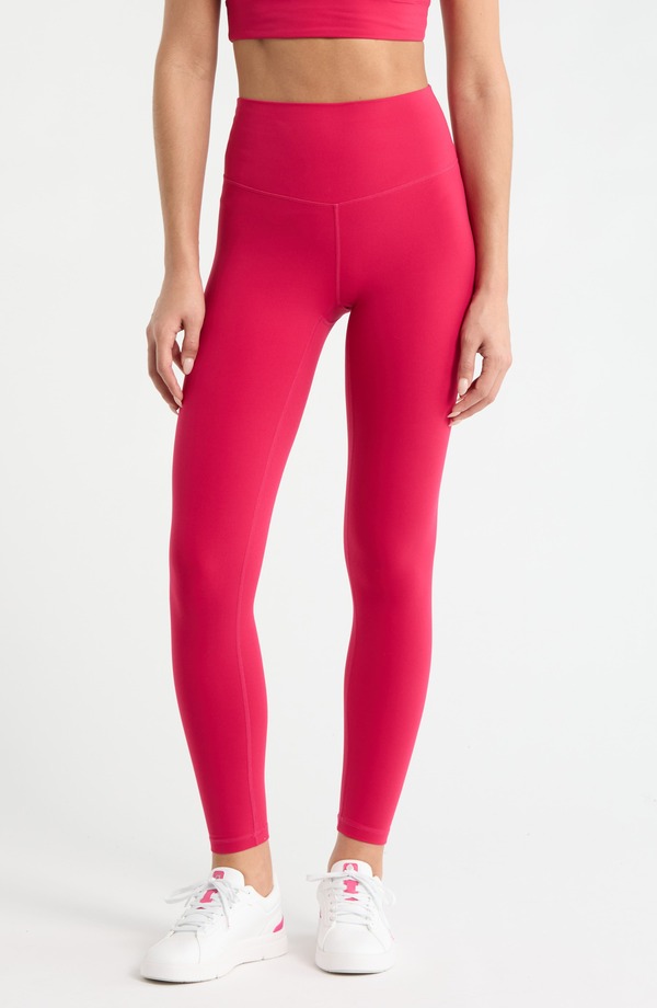 ゼラ レディース ボトムス 心地好いズボン下 ご機嫌酉の方角 レギンス Zella Studio Luxe High Waist 7/8 Leggings Red Cerise 赤いこと