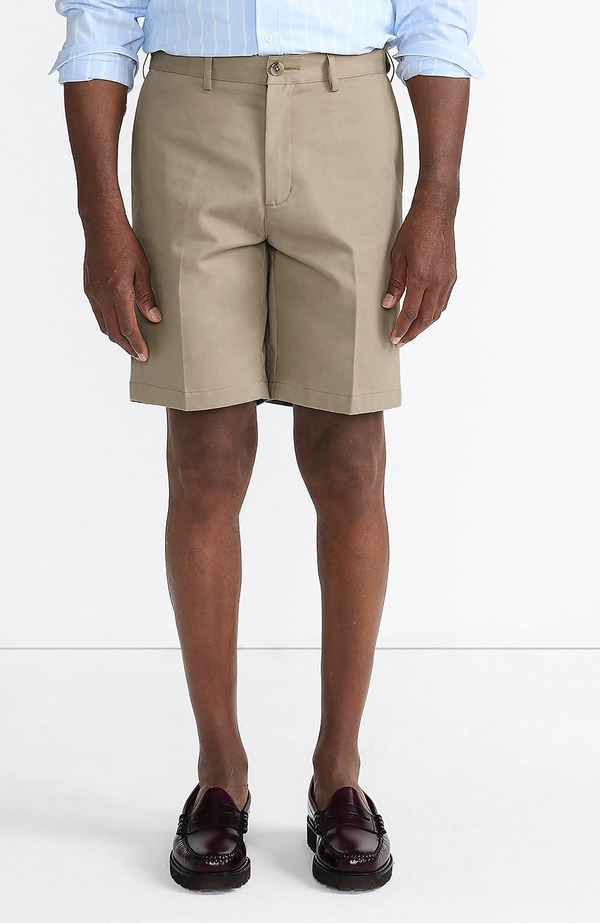 ランズエンド メンズ ボトムス ハーフパンツ・ショーツ ショートパンツ Lands' End Comfort Waist 9" No Iron Chino Shorts Khaki カーキ|ReVida 店
