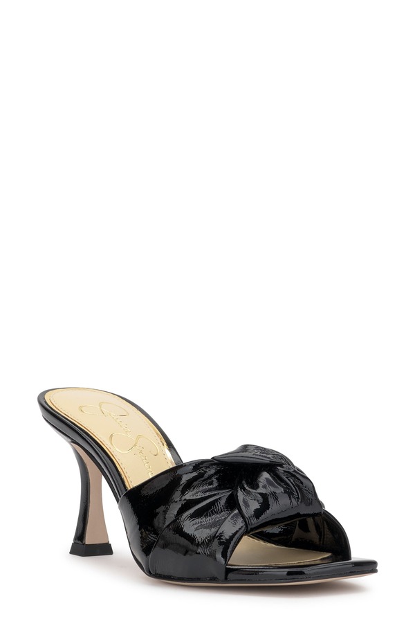 ジェシカシンプソン レディース シューズ ヒール サンダル Jessica Simpson Evirra Slide Sandal Black Patent ブラック 18,735円