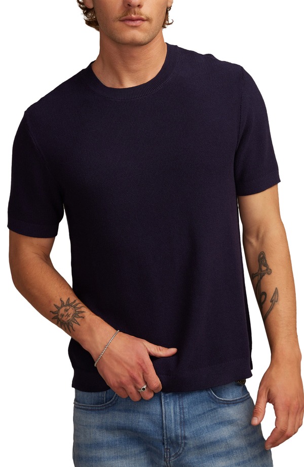 ラッキーブランド メンズ トップス Tシャツ セーター Lucky Brand Rib Short Sleeve Sweater Eclipse 17,486円