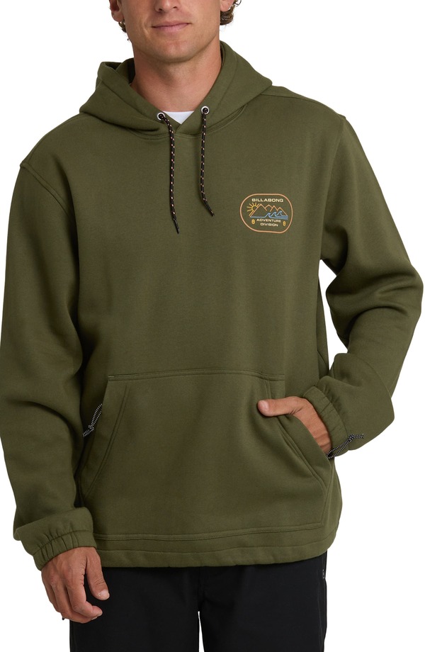 散らし広告ボン メンズ アウター パーカー・スウェット フリース グラフィック Billabong Compass A/Div Fleece Graphic Hoodie Winter Moss