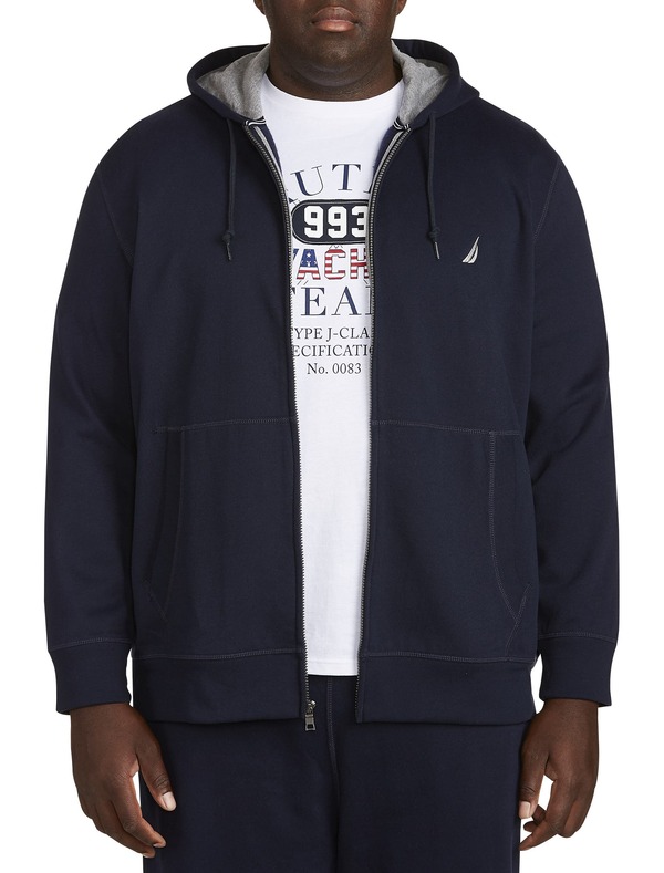 ナウティカ メンズ アウター パーカー・スウェットール フリース Nautica Big \u0026 Tall Full-Zip Fleece Hoodie True Navy 米国海軍
