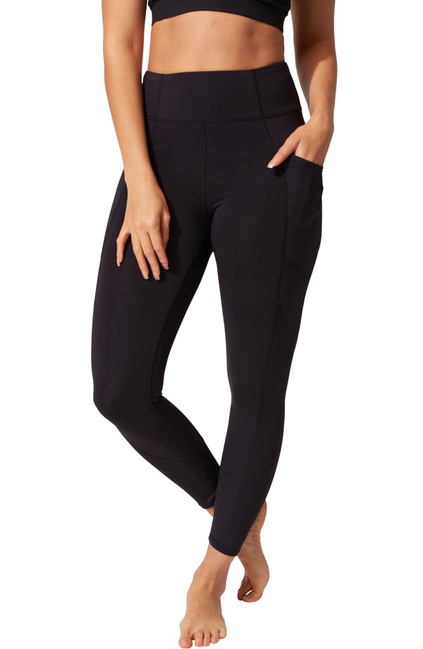 スレッズ・フォー・ソート レディース ボトムス カジュアルパンツ ハイウエスト レギンス Threads 4 Thought Rita High Waist Pocket Leggings Jet Black ブラック|ReVida 店