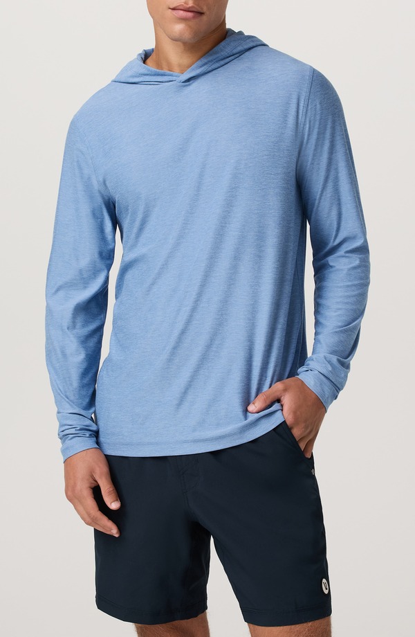 ビュオーリ メンズ アウター パーカー・スウェット Vuori Strato Techoodie Isle Blue Heather ギョリュウモドキ
