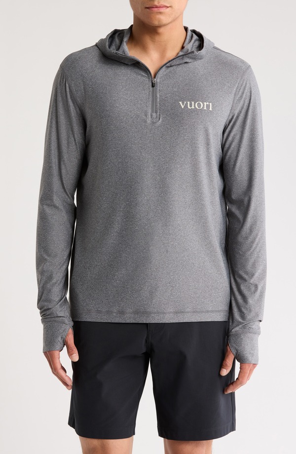 ビュオーリ メンズ トップス Tシャツ パーカー Vuori Uluwatu 23 Water Hoodie Charcoal Heather チャコール
