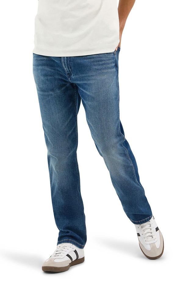 ラングラー メンズ ボトムス デニムパンツ ストレート ジーンズ Wrangler Greensboro Straight Leg Jeans Denim Dusk デニム|ReVida 店