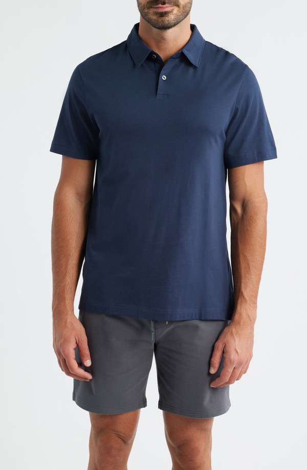 マック ウェルダン メンズ トップス シャツ コットン Mack Weldon Pima Cotton T-Shirt Polo Total Eclipse