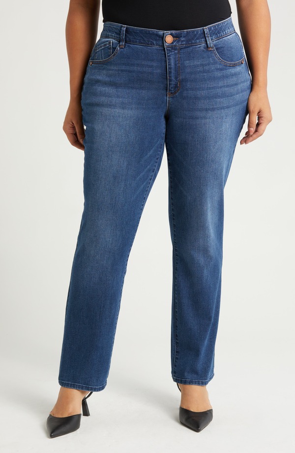 ウィット&ウィズダム レディース ボトムス デニムパンツ ストレート ジーンズ Wit & Wisdom Sawyer Straight Leg Jeans Blue ブルー|ReVida 店