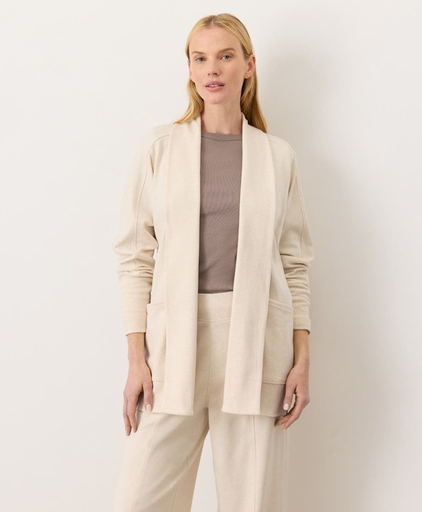 パクト レディース アウター パーカー・スウェット コットン カーディガン Pact Organicotton Airplane Wrap Cardigan Cream Heather クリーム|ReVida 店