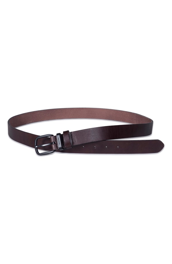 オールセインツ メンズ 付属品 胴締め なめし革 AllSaints Leather Belt Bitter Brown / Dull Nickel 赤銅色