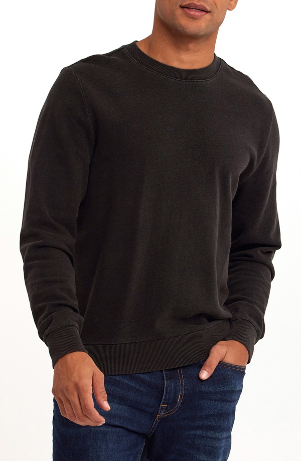 スレッズ・フォー・ソート メンズ アウター パーカー・スウェット パイル プルオーバー 綿織物 Threads 4 Thought Corey Organicotton Terry Sweatshirt Black Wash 黒いこと