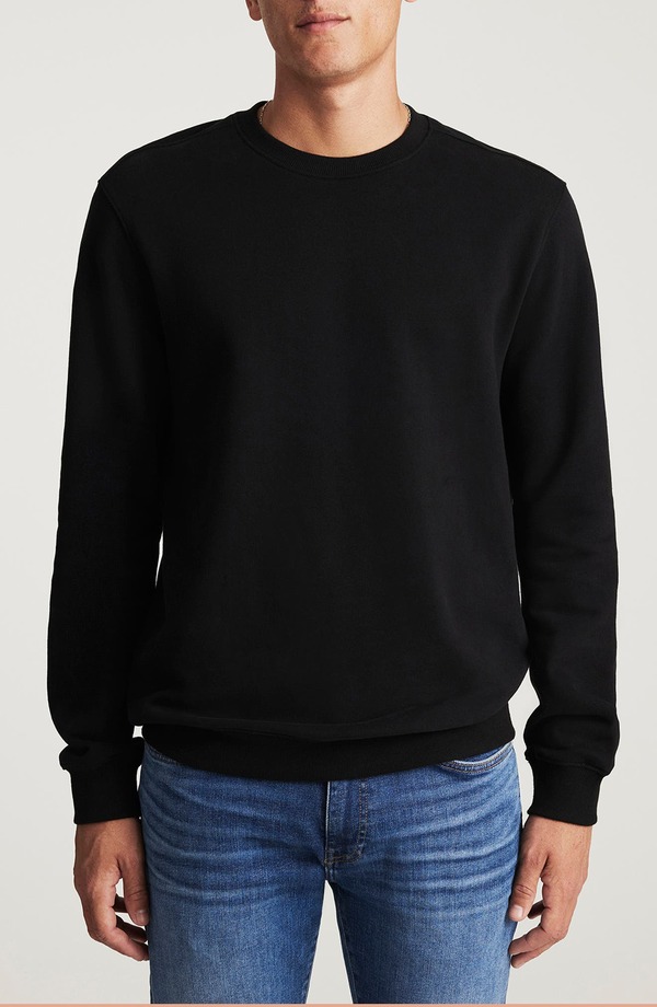 マーヴィ デニム メンズ アウター パーカー・スウェット 労働者の一団のど首 プルオーバー 綿織物 Mavi Jeans Crewneck Cotton Sweatshirt Black 黒いこと
