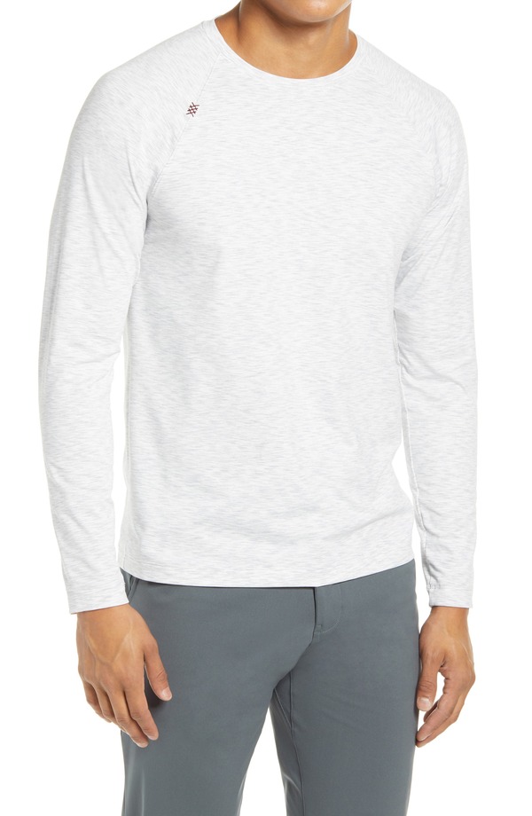 ローヌ メンズ トップス Tシャツ Rhone Reign Long Sleeve T-Shirt Gray Space Dye グレー