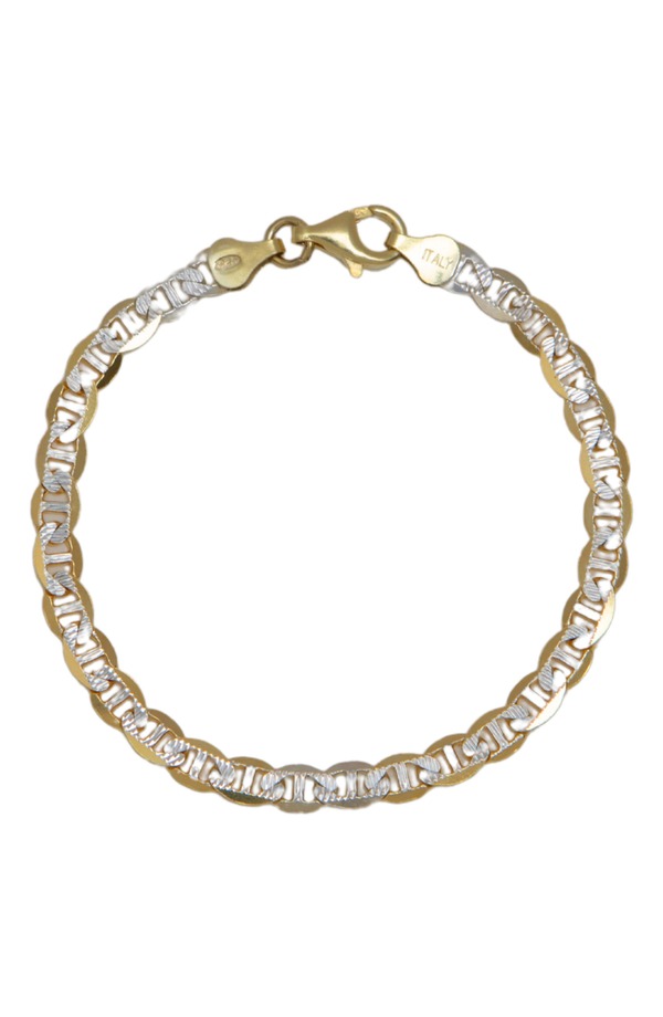 アルジェントヴィーヴォ メンズ アクセサリー ブレスレット・バングル・アンクレット ARGENTO VIVO Two-Tone Link Bracelet Gold ゴールド｜ReVida 店