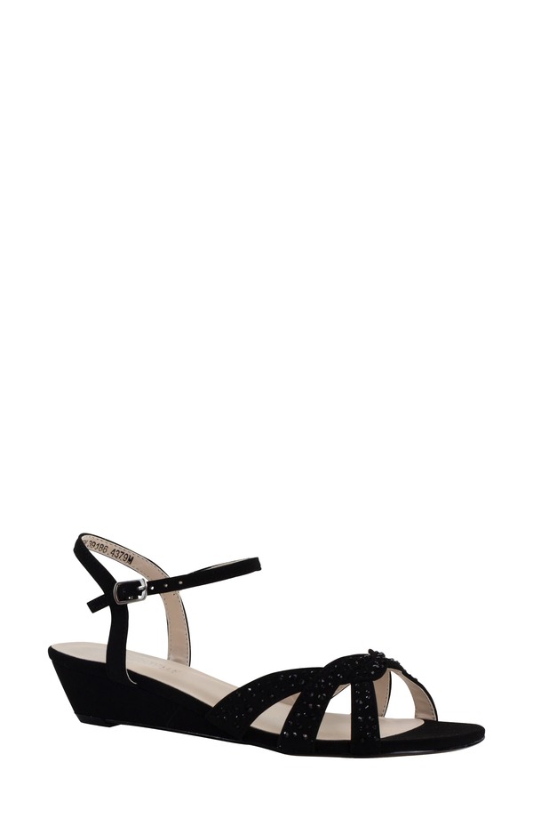 タッチアップ レディース シューズ ヒール サンダル Touch Ups Lena Wedge Sandal Black ブラック｜ReVida 店 19,695円