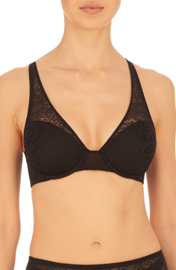 ナトリ レディース トップス プルオーバー Natori Pretty Smooth Full Fit Smoothing T-Shirt Bra Black 黒いこと