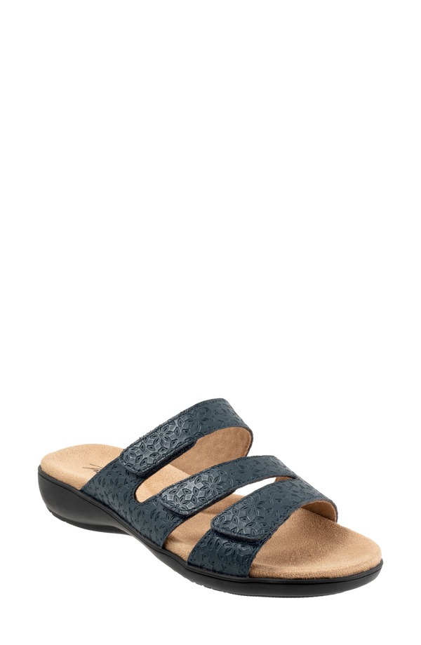 トロッターズ レディース シューズ ヒール サンダル Trotters Rose Tool Slide Sandal Navy ネイビー