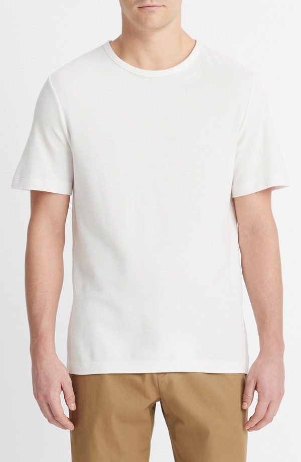 ヴィンス メンズ トップス Tシャツ コットン Vince Pima Cotton Piqu T-Shirt Alabaster