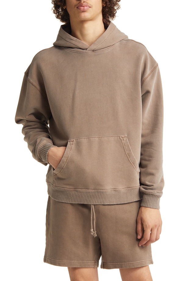 エルウッド メンズ アウター パーカー・スウェット パイル コットン Elwood Core Oversize Organicotton Brushed Terry Hoodie Vintage Brown ブラウン