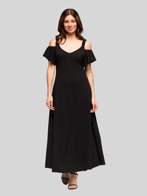 24 セブンコンフォート レディース トップス 衣装 V素っ首 ノースリーブ マキシ 24seven Comfort Apparel Sleeveless V-Neck Maxi Dress with Pocket Detail Black 黒いこと