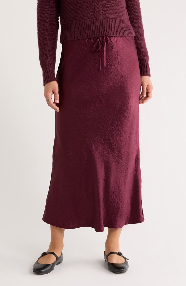マリーン レイヤー レディース ボトムスカート Marine Layer Gabriella Crinkle Slip Skirt Fig